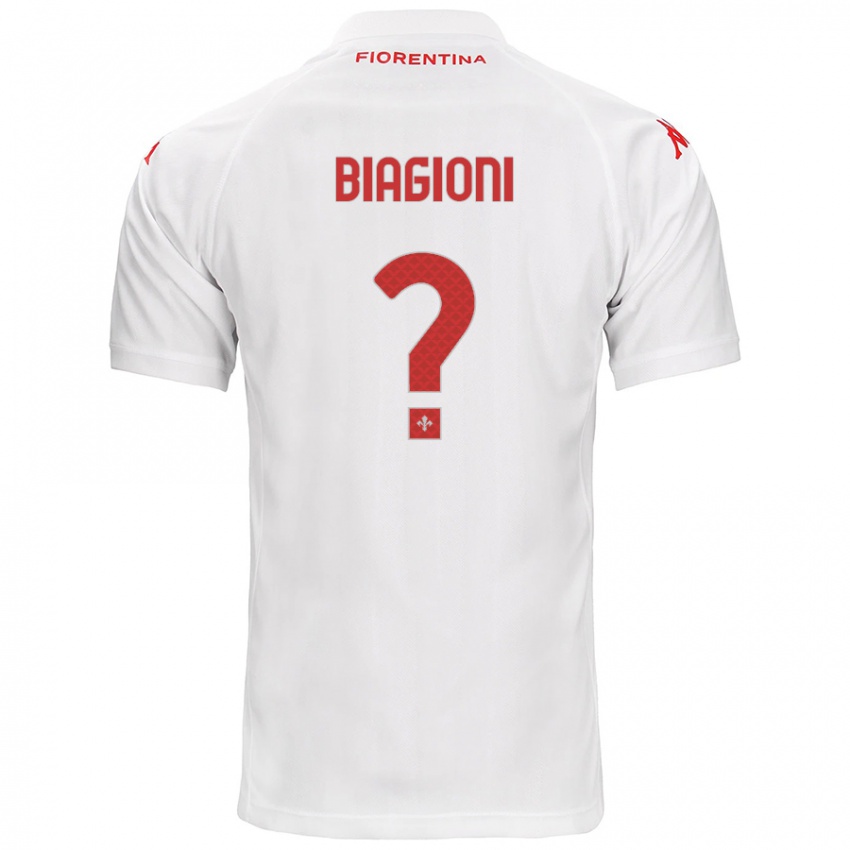 Niño Camiseta Lorenzo Biagioni #0 Blanco 2ª Equipación 2024/25 La Camisa