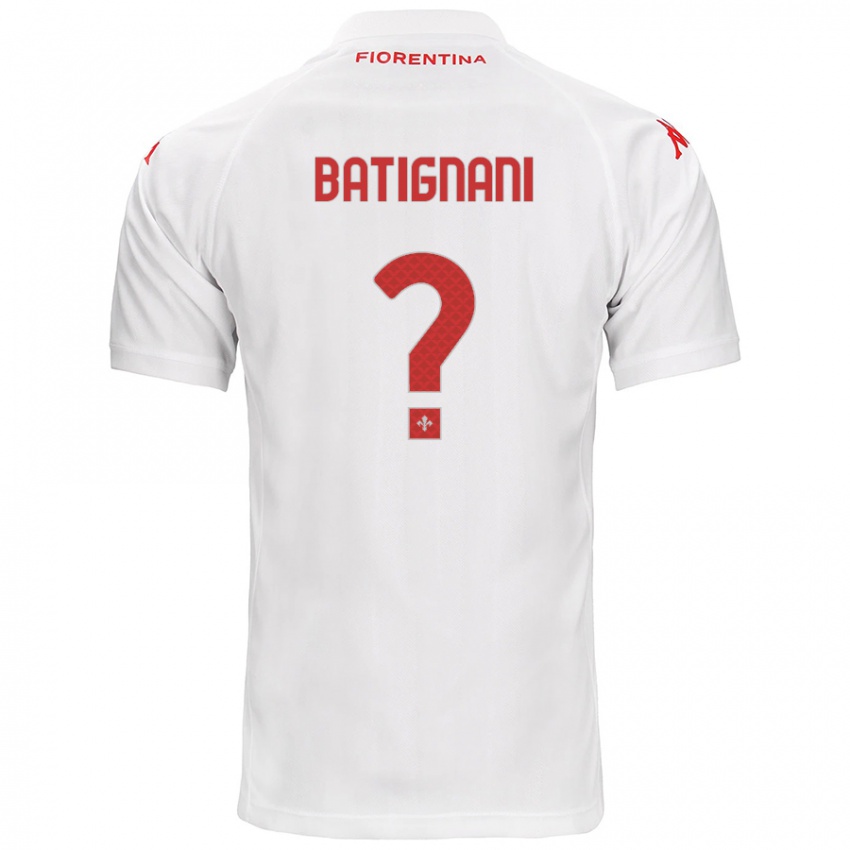 Niño Camiseta Francesco Batignani #0 Blanco 2ª Equipación 2024/25 La Camisa