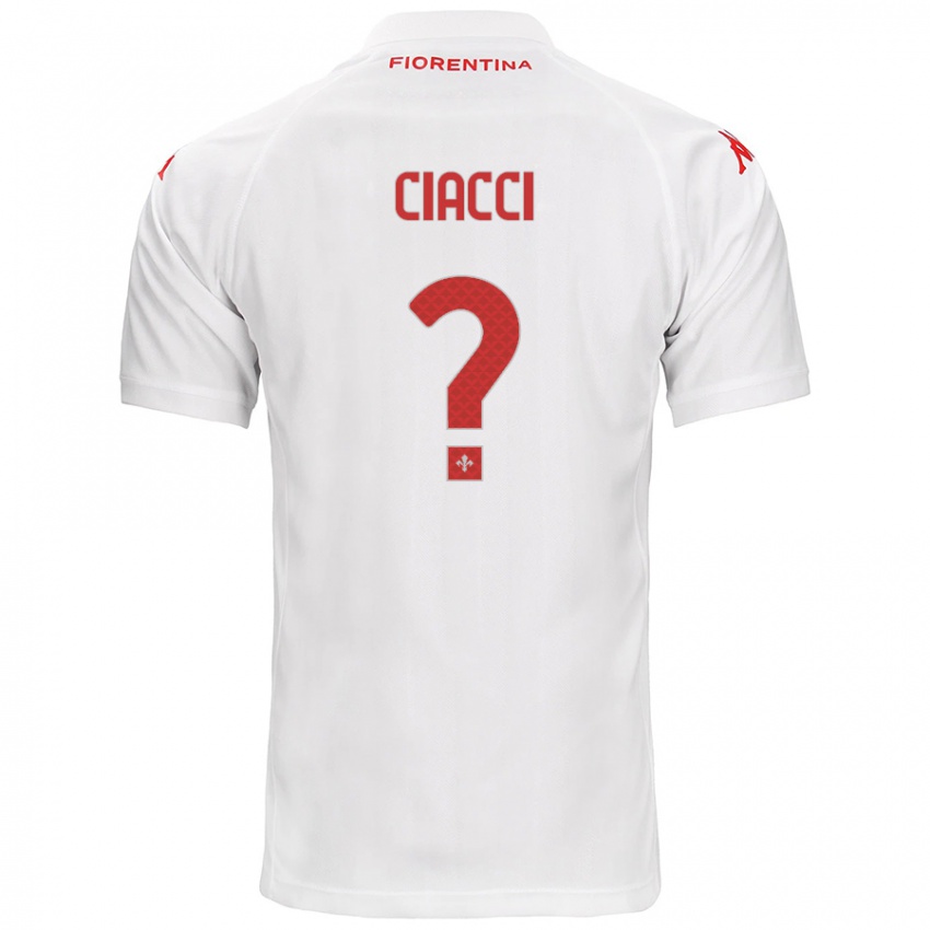 Niño Camiseta Niccolò Ciacci #0 Blanco 2ª Equipación 2024/25 La Camisa