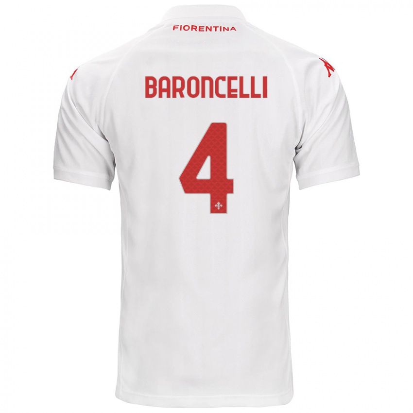 Niño Camiseta Leonardo Baroncelli #4 Blanco 2ª Equipación 2024/25 La Camisa