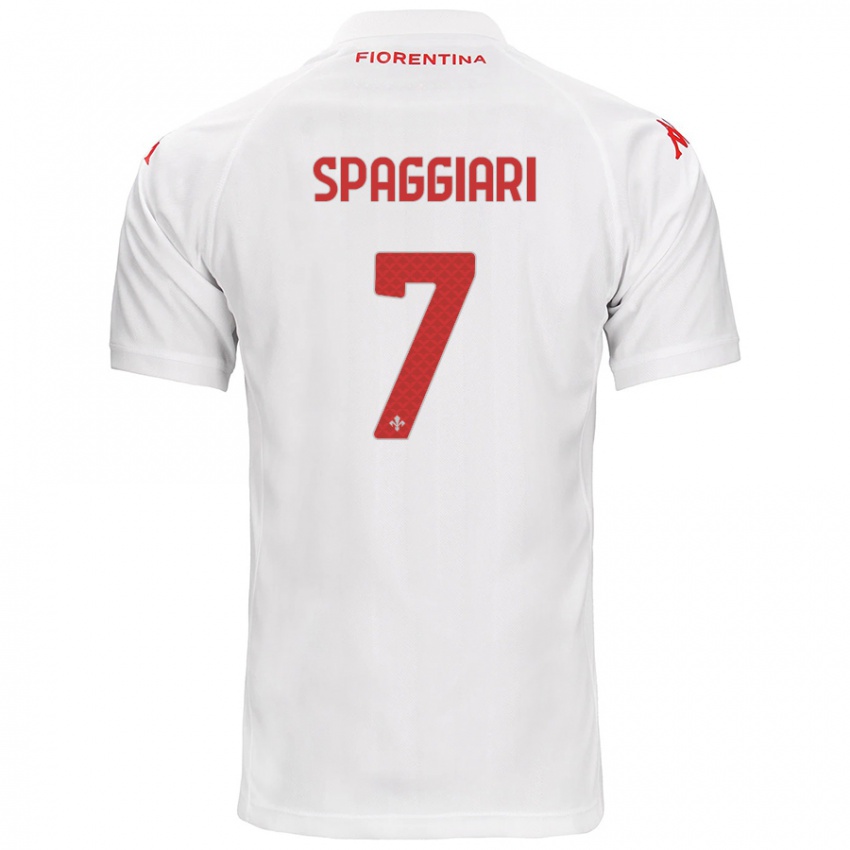 Niño Camiseta Riccardo Spaggiari #7 Blanco 2ª Equipación 2024/25 La Camisa