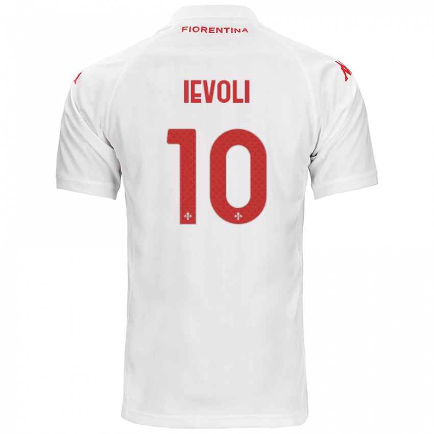 Niño Camiseta Mattia Ievoli #10 Blanco 2ª Equipación 2024/25 La Camisa