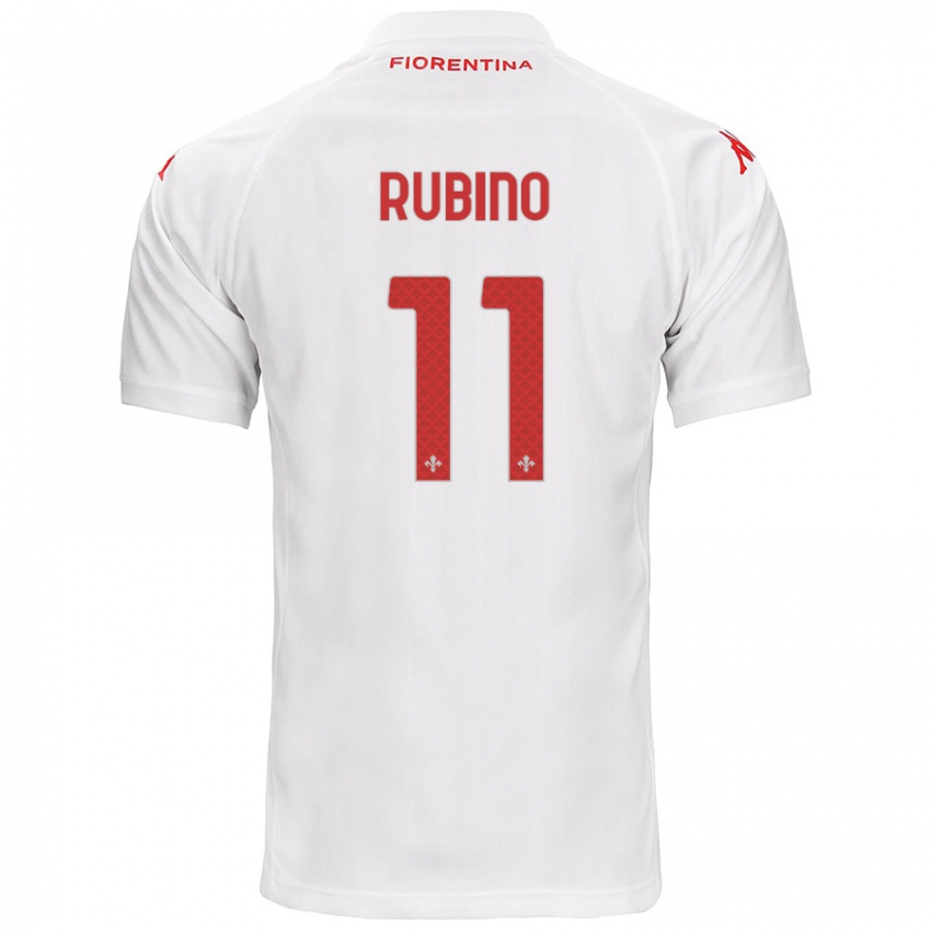 Niño Camiseta Tommaso Rubino #11 Blanco 2ª Equipación 2024/25 La Camisa