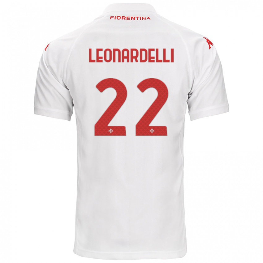 Niño Camiseta Pietro Leonardelli #22 Blanco 2ª Equipación 2024/25 La Camisa