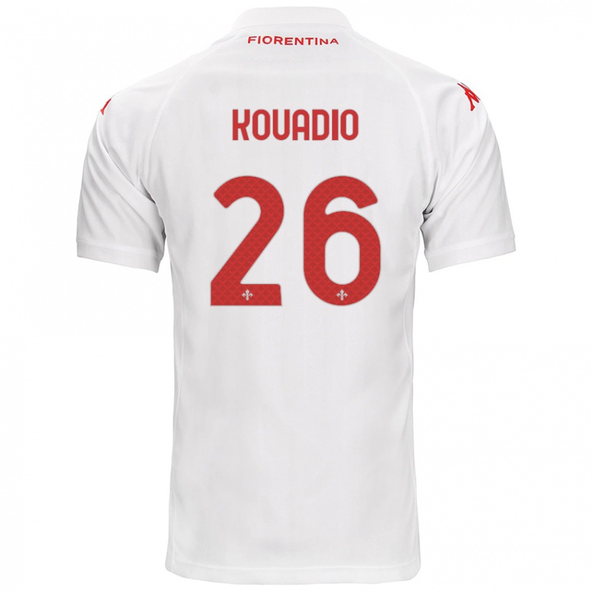 Niño Camiseta Eddy Kouadio #26 Blanco 2ª Equipación 2024/25 La Camisa