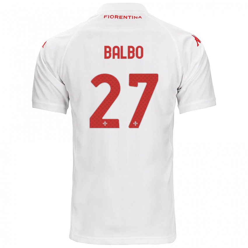 Niño Camiseta Luis Balbo #27 Blanco 2ª Equipación 2024/25 La Camisa