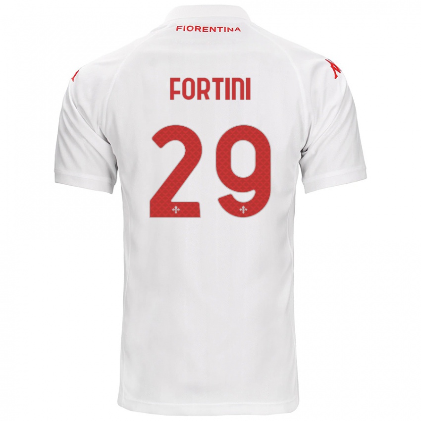 Niño Camiseta Niccolò Fortini #29 Blanco 2ª Equipación 2024/25 La Camisa