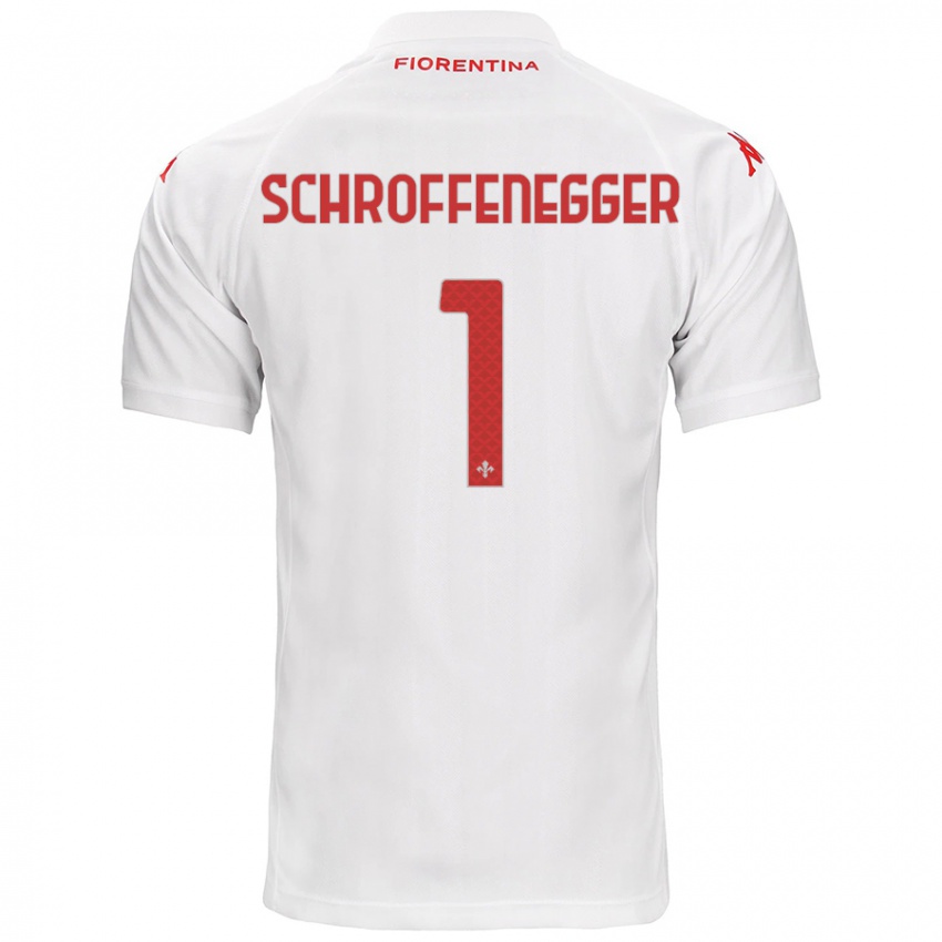 Niño Camiseta Katja Schroffenegger #1 Blanco 2ª Equipación 2024/25 La Camisa