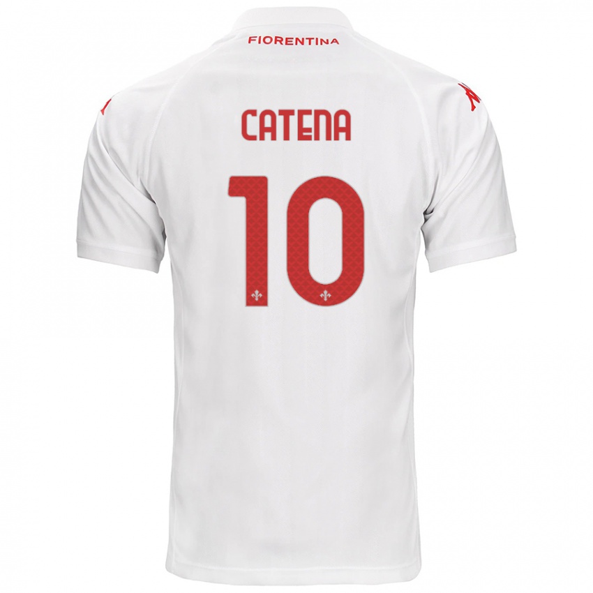 Niño Camiseta Michaela Catena #10 Blanco 2ª Equipación 2024/25 La Camisa