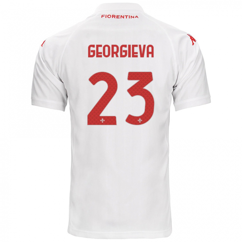 Niño Camiseta Marina Georgieva #23 Blanco 2ª Equipación 2024/25 La Camisa