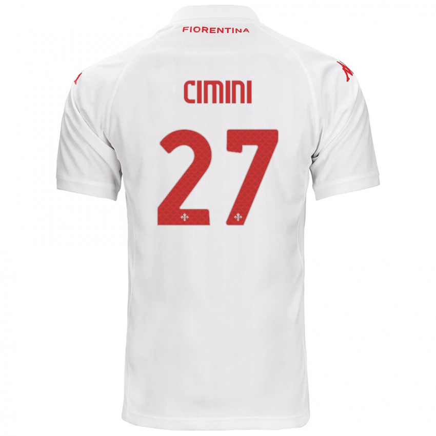 Niño Camiseta Linda Tucceri Cimini #27 Blanco 2ª Equipación 2024/25 La Camisa