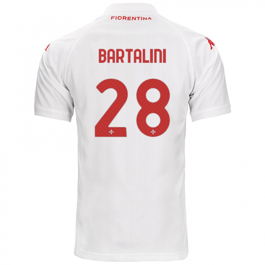 Niño Camiseta Viola Bartalini #28 Blanco 2ª Equipación 2024/25 La Camisa