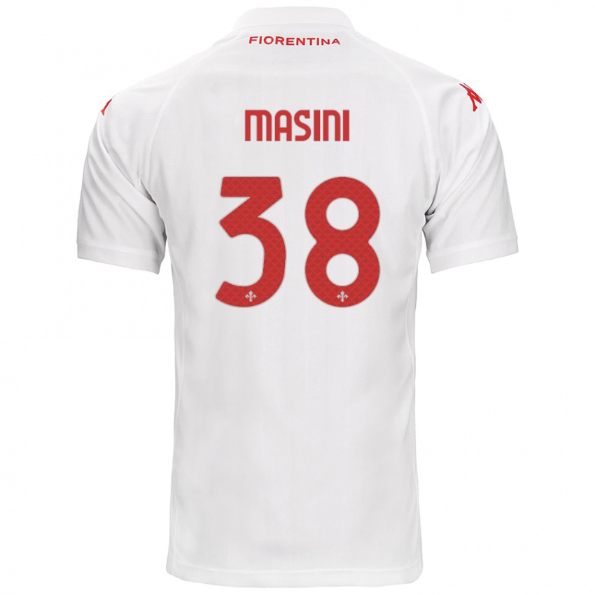 Niño Camiseta Linda Masini #38 Blanco 2ª Equipación 2024/25 La Camisa