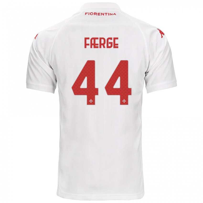 Niño Camiseta Emma Færge #44 Blanco 2ª Equipación 2024/25 La Camisa