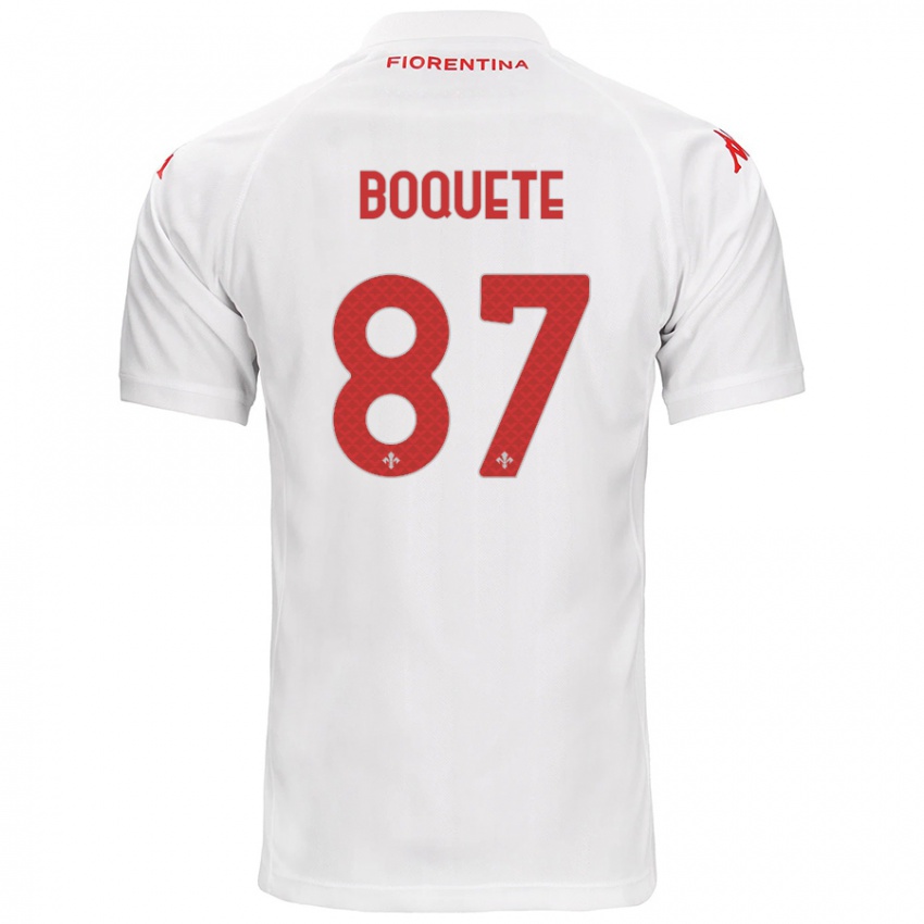 Niño Camiseta Veronica Boquete #87 Blanco 2ª Equipación 2024/25 La Camisa