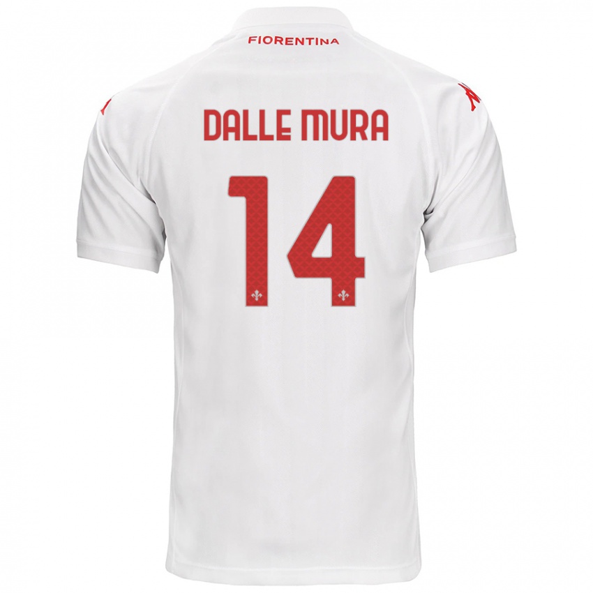 Niño Camiseta Christian Dalle Mura #14 Blanco 2ª Equipación 2024/25 La Camisa