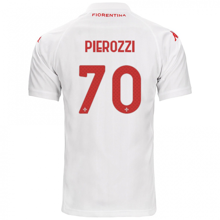 Niño Camiseta Niccolò Pierozzi #70 Blanco 2ª Equipación 2024/25 La Camisa