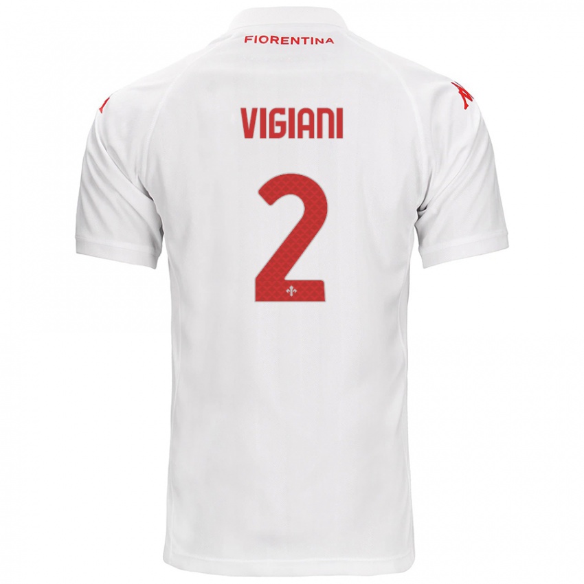 Niño Camiseta Lorenzo Vigiani #2 Blanco 2ª Equipación 2024/25 La Camisa