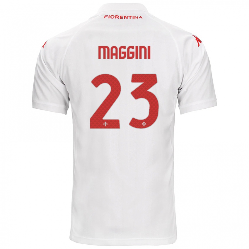 Niño Camiseta Filippo Maggini #23 Blanco 2ª Equipación 2024/25 La Camisa