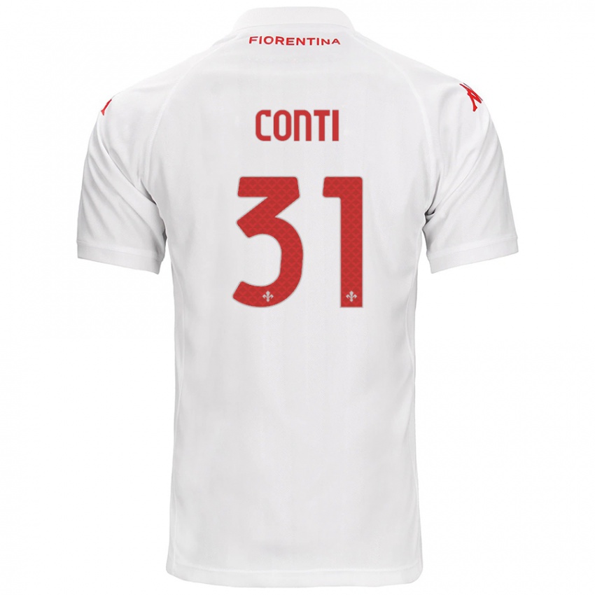 Niño Camiseta Gabriele Conti #31 Blanco 2ª Equipación 2024/25 La Camisa