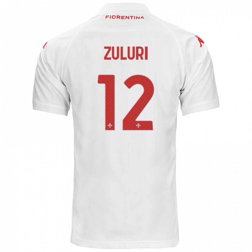 Niño Camiseta Athena Zuluri #12 Blanco 2ª Equipación 2024/25 La Camisa