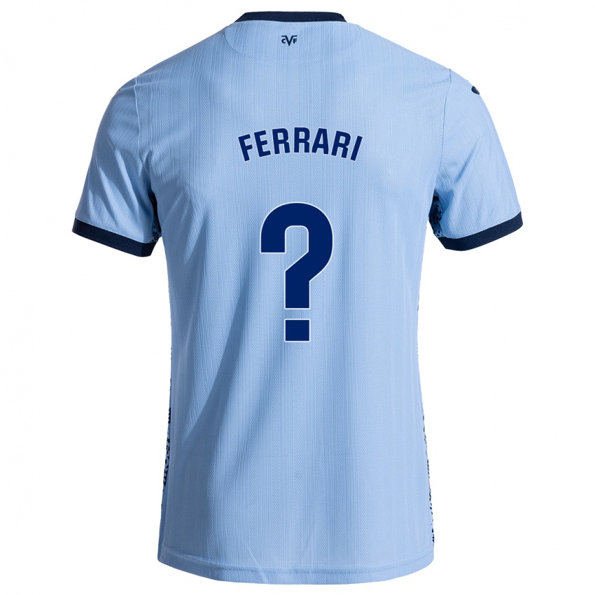 Niño Camiseta Andrés Ferrari #0 Azul Cielo 2ª Equipación 2024/25 La Camisa