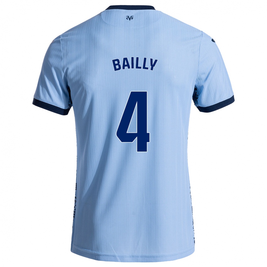 Niño Camiseta Eric Bailly #4 Azul Cielo 2ª Equipación 2024/25 La Camisa