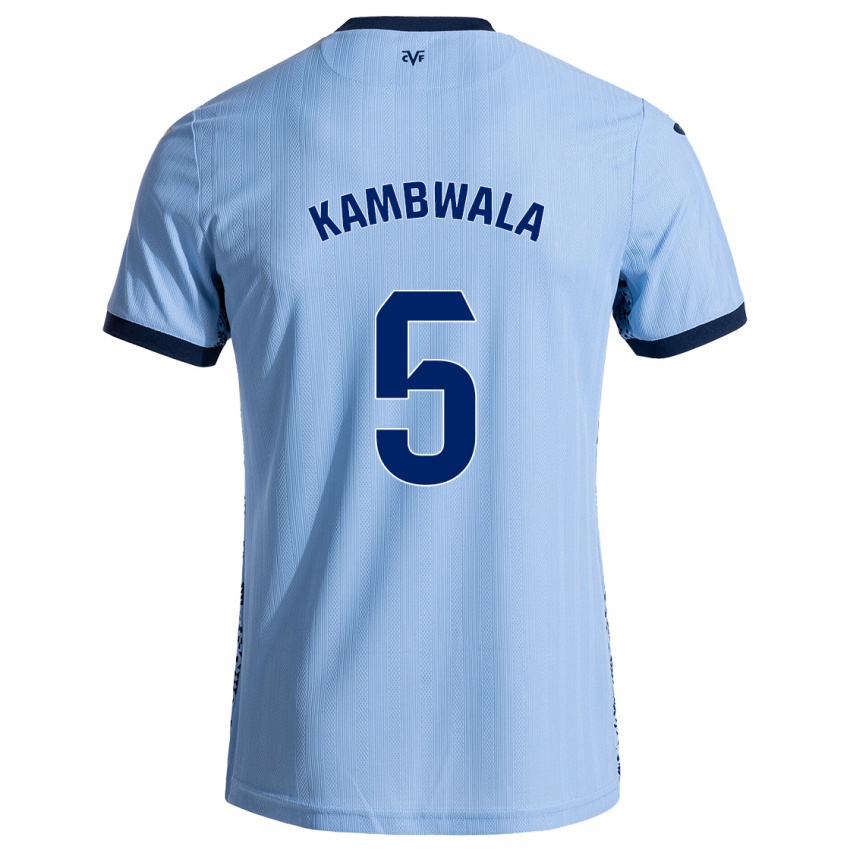 Niño Camiseta Willy Kambwala #5 Azul Cielo 2ª Equipación 2024/25 La Camisa