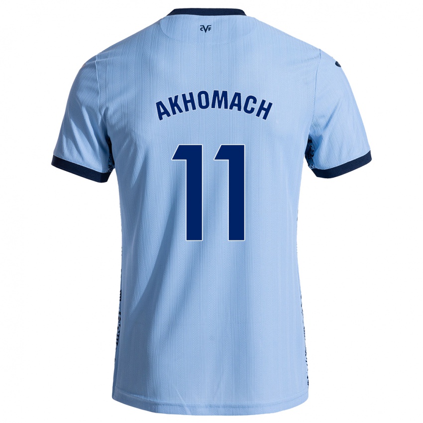 Niño Camiseta Ilias Akhomach #11 Azul Cielo 2ª Equipación 2024/25 La Camisa