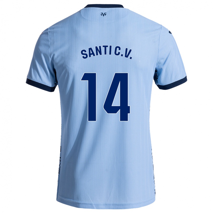 Niño Camiseta Santi Comesaña #14 Azul Cielo 2ª Equipación 2024/25 La Camisa