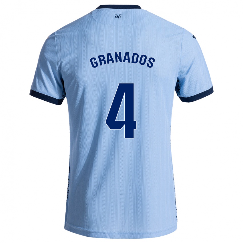 Niño Camiseta Carlos Granados #4 Azul Cielo 2ª Equipación 2024/25 La Camisa