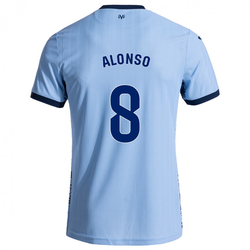 Niño Camiseta Rodri Alonso #8 Azul Cielo 2ª Equipación 2024/25 La Camisa