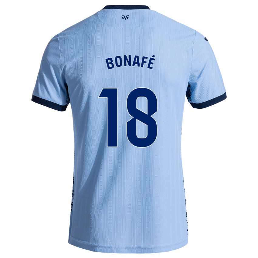 Niño Camiseta César Bonafé #18 Azul Cielo 2ª Equipación 2024/25 La Camisa