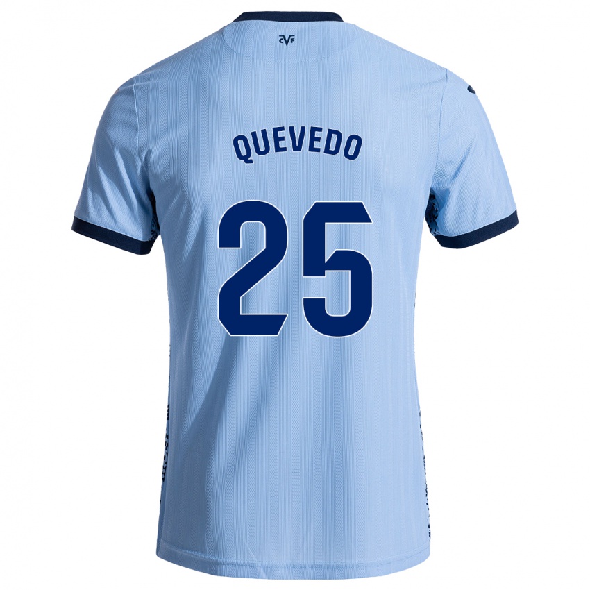 Niño Camiseta Alex Quevedo #25 Azul Cielo 2ª Equipación 2024/25 La Camisa