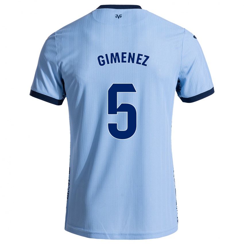 Niño Camiseta Yenifer Giménez #5 Azul Cielo 2ª Equipación 2024/25 La Camisa