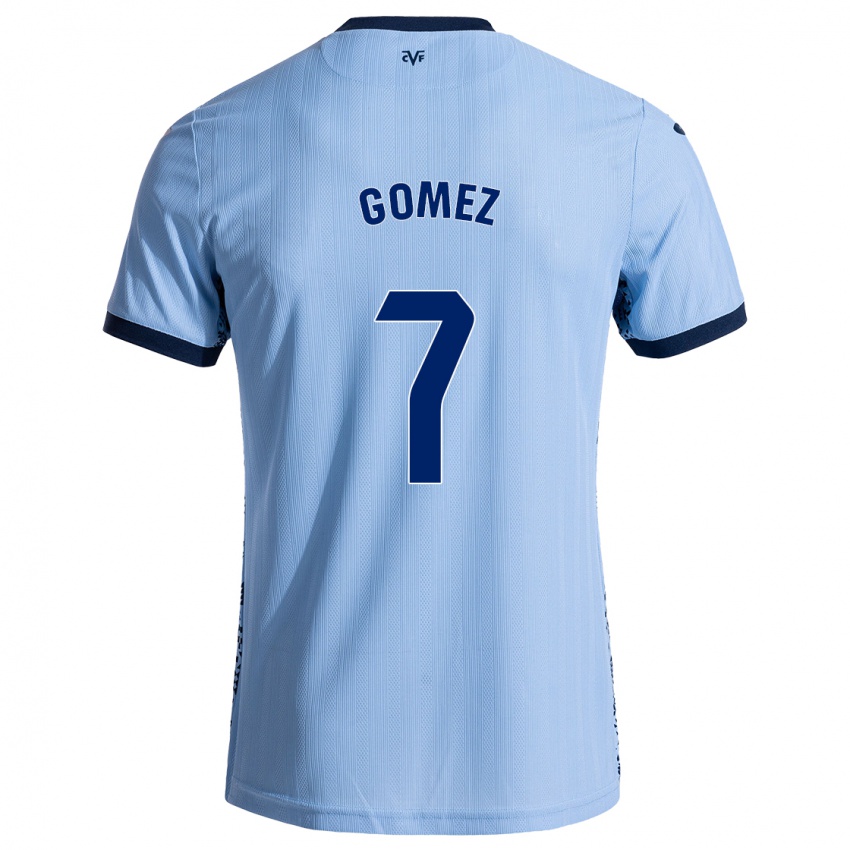 Niño Camiseta Lucía Gómez #7 Azul Cielo 2ª Equipación 2024/25 La Camisa