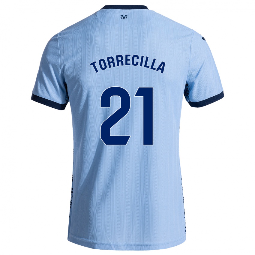 Niño Camiseta Virginia Torrecilla #21 Azul Cielo 2ª Equipación 2024/25 La Camisa