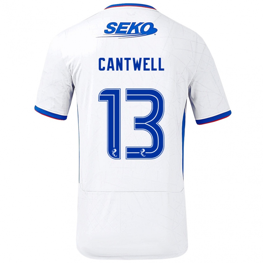 Niño Camiseta Todd Cantwell #13 Blanco Azul 2ª Equipación 2024/25 La Camisa