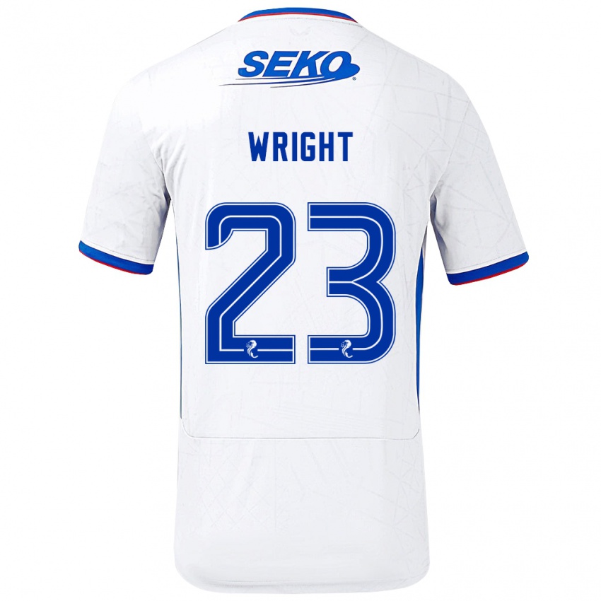 Niño Camiseta Scott Wright #23 Blanco Azul 2ª Equipación 2024/25 La Camisa