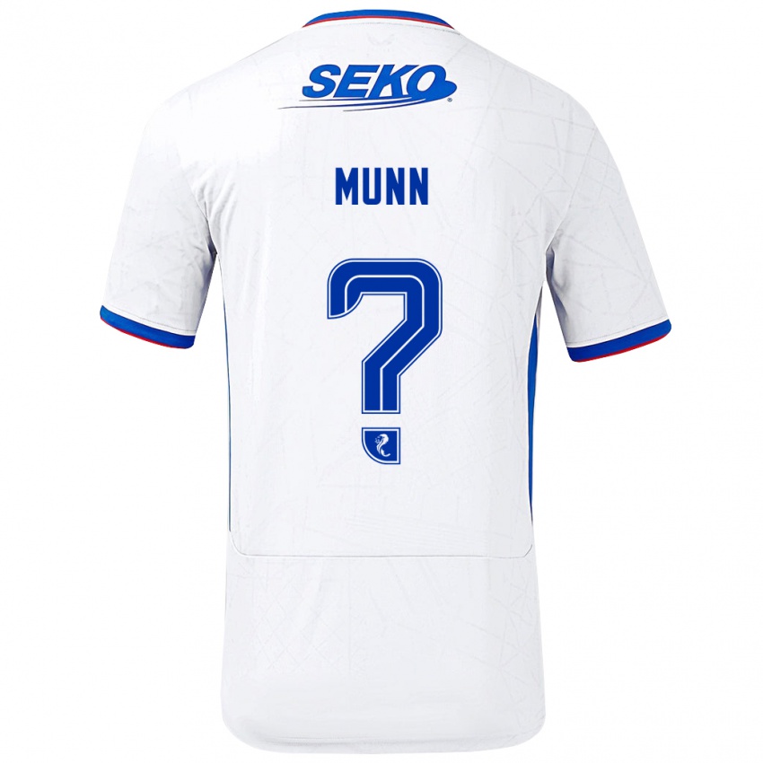 Niño Camiseta Mason Munn #0 Blanco Azul 2ª Equipación 2024/25 La Camisa