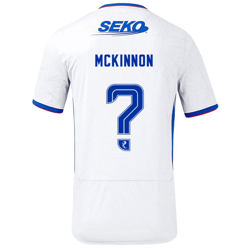 Niño Camiseta Cole Mckinnon #0 Blanco Azul 2ª Equipación 2024/25 La Camisa