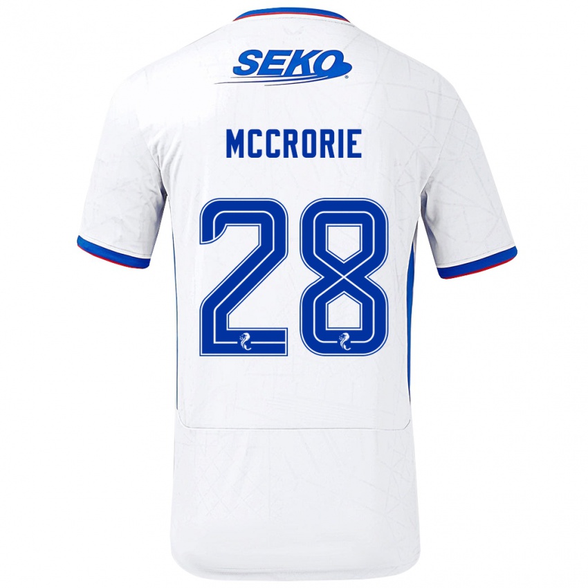 Niño Camiseta Robby Mccrorie #28 Blanco Azul 2ª Equipación 2024/25 La Camisa