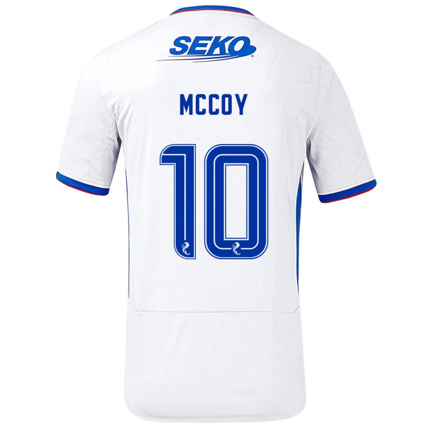 Niño Camiseta Kayla Mccoy #10 Blanco Azul 2ª Equipación 2024/25 La Camisa