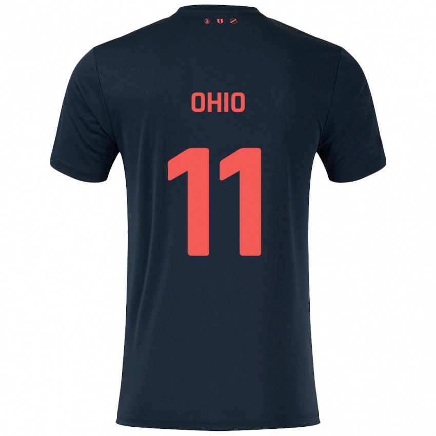 Niño Camiseta Noah Ohio #11 Negro Rojo 2ª Equipación 2024/25 La Camisa