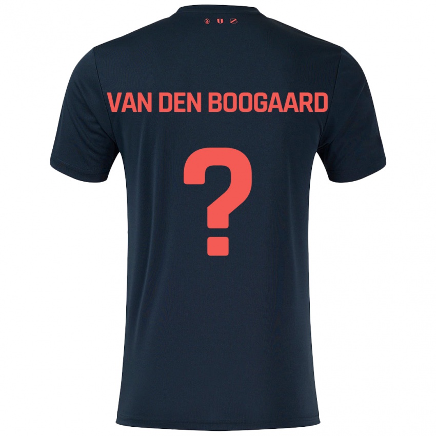 Niño Camiseta Brian Van Den Boogaard #0 Negro Rojo 2ª Equipación 2024/25 La Camisa