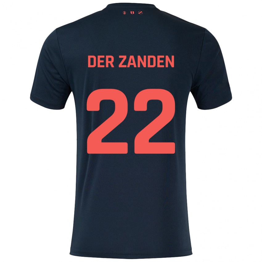 Niño Camiseta Iise Van Der Zanden #22 Negro Rojo 2ª Equipación 2024/25 La Camisa