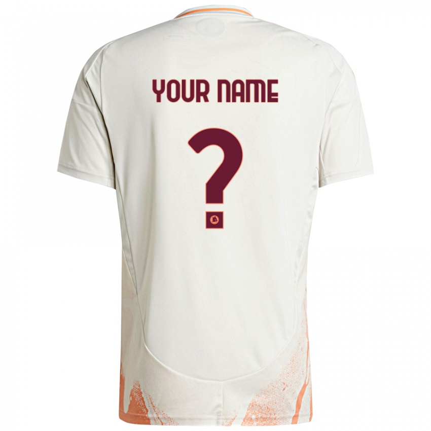 Niño Camiseta Su Nombre #0 Crema Blanco Naranja 2ª Equipación 2024/25 La Camisa