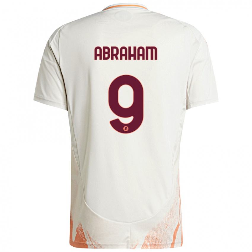 Niño Camiseta Tammy Abraham #9 Crema Blanco Naranja 2ª Equipación 2024/25 La Camisa