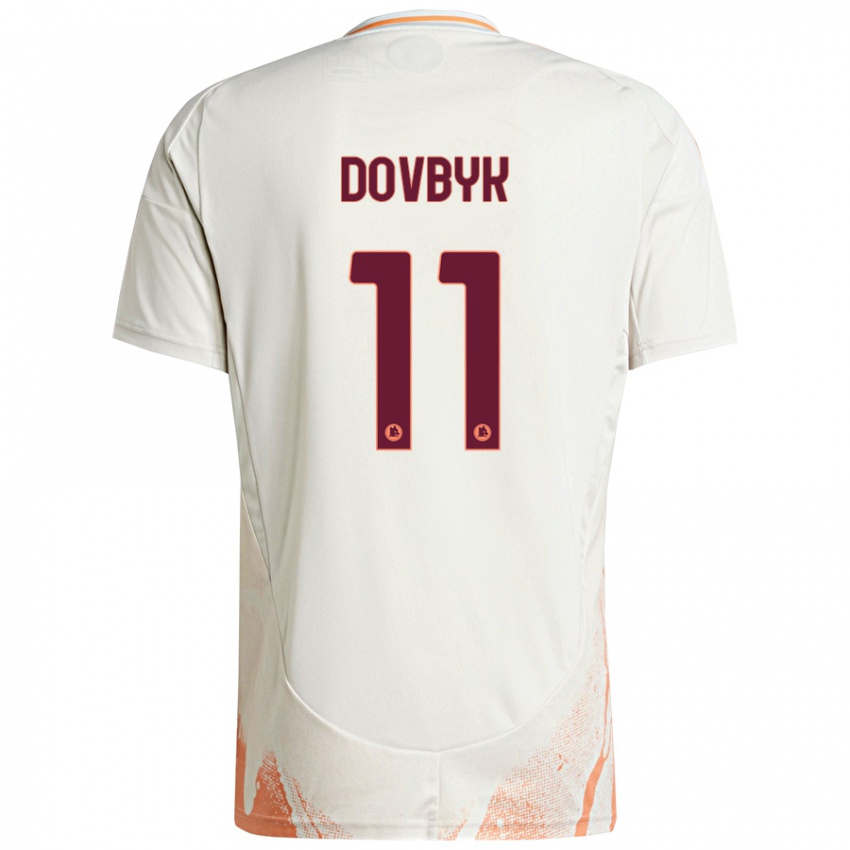 Niño Camiseta Artem Dovbyk #11 Crema Blanco Naranja 2ª Equipación 2024/25 La Camisa