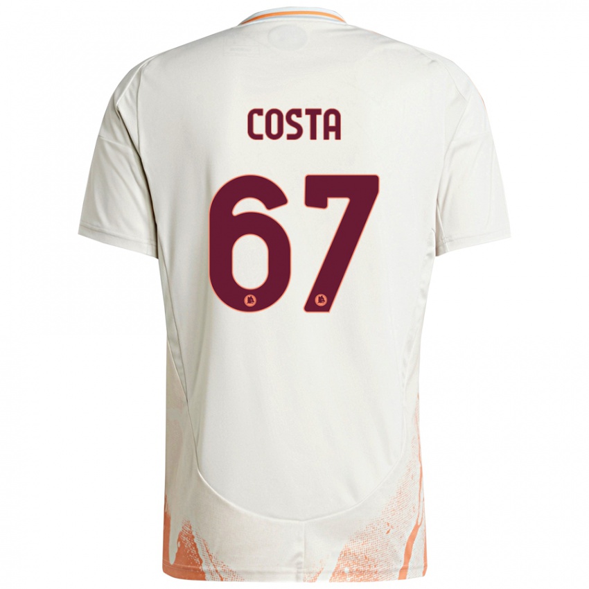 Niño Camiseta João Costa #67 Crema Blanco Naranja 2ª Equipación 2024/25 La Camisa